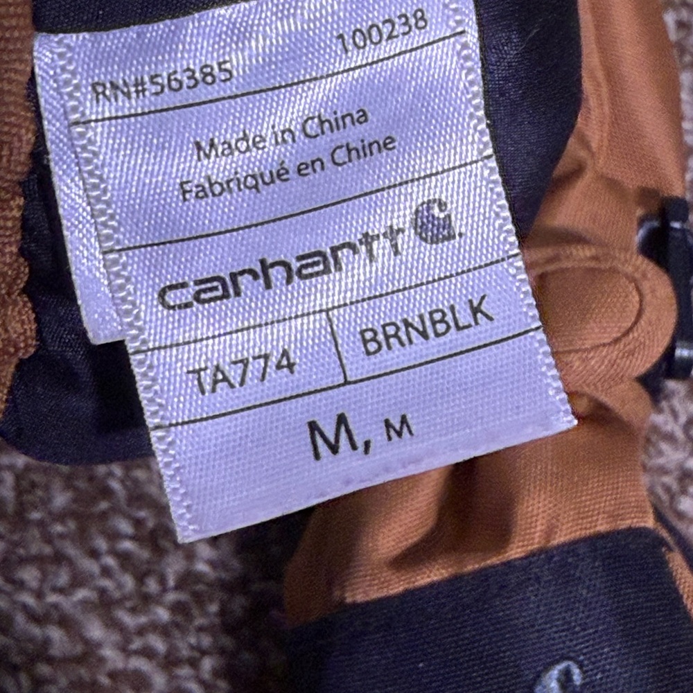 Carhartt Children's Mittens Thermal Waterproof TA774 Brown/Black Size M - Picture 5 of 5